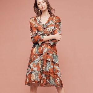 Zeri Floral Peasant Dress by Hemant & Nandita
